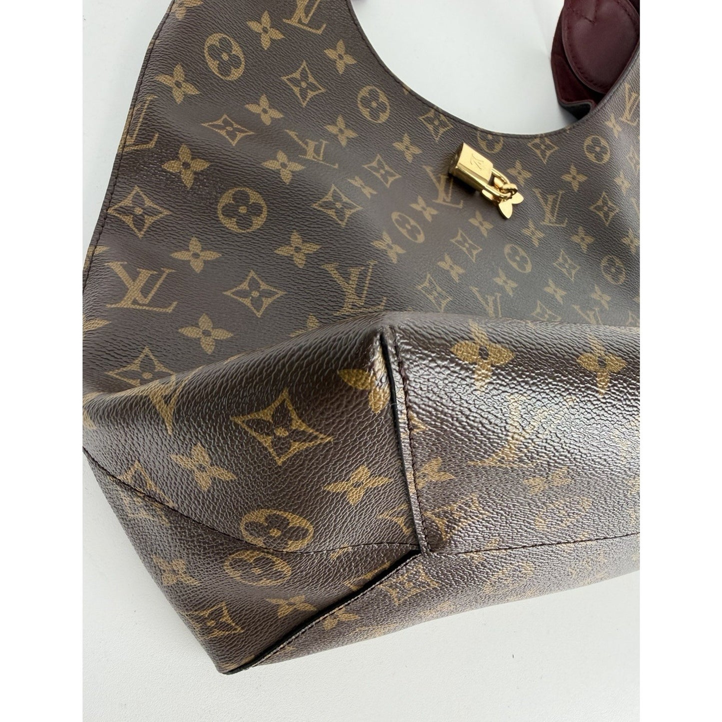 Louis Vuitton Flower Hobo Shoulder Bag in Brown Monogram Coated Canvas 2018 S