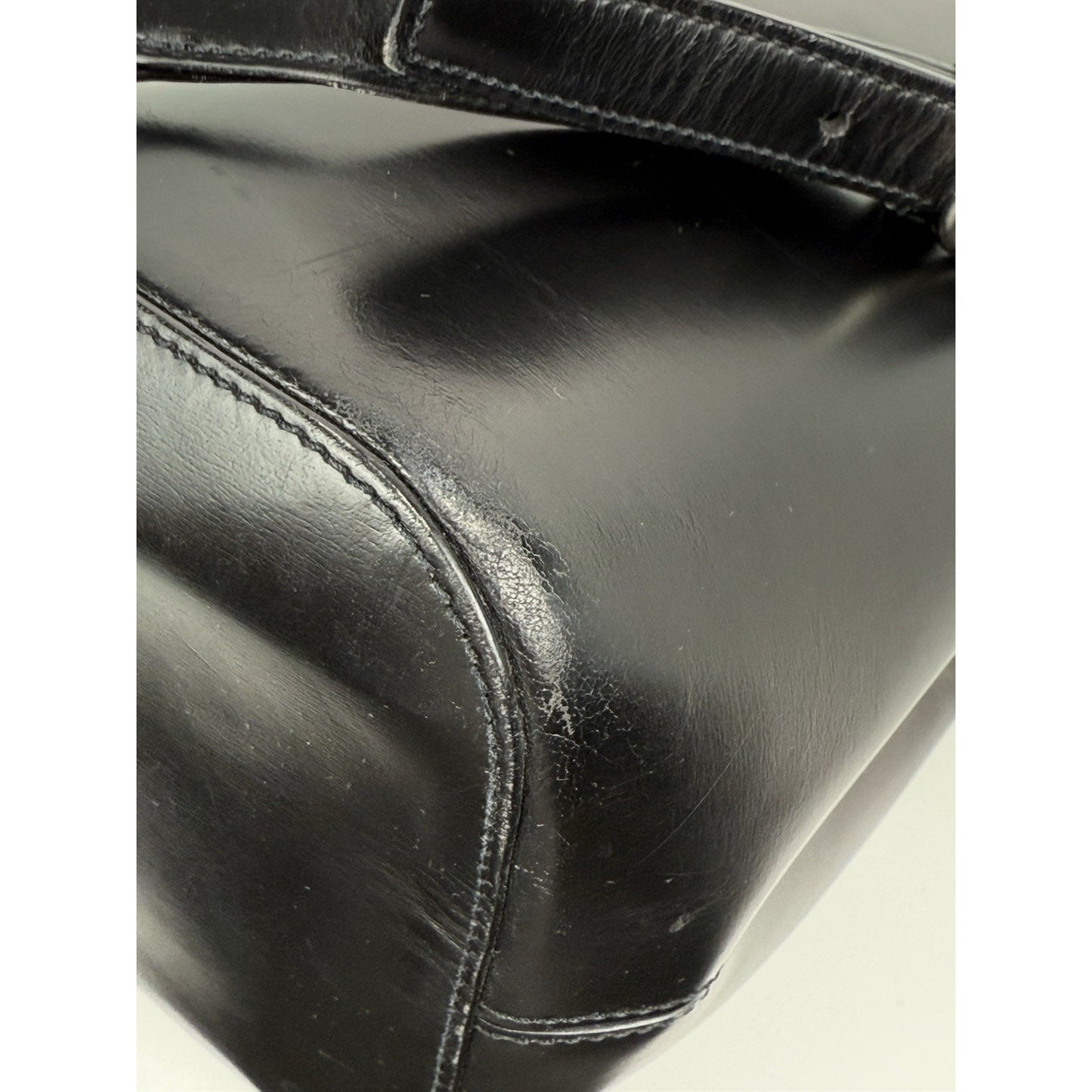 Panther de Cartier Black Patent Leather Shoulder Bag
