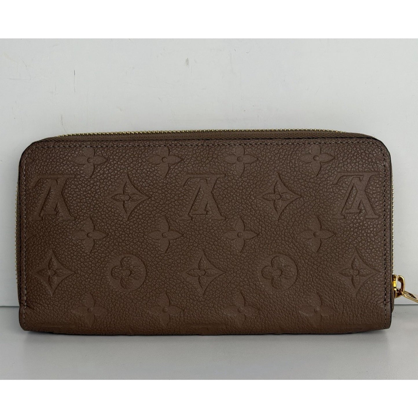 Louis Vuutton Zippy Wallet Beige Empreinte Leather & Monogram Pattern 2017 K1