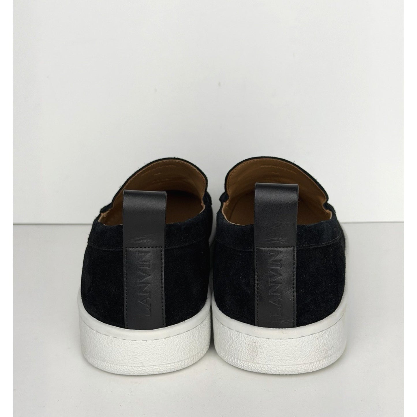 Lanvin Cruiser Suede Moccasin Loafers in Black 46EU (12 US Men)