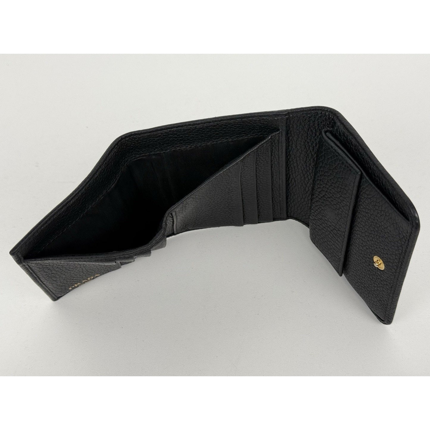 Prada Small Grain Leather Trifold Wallet