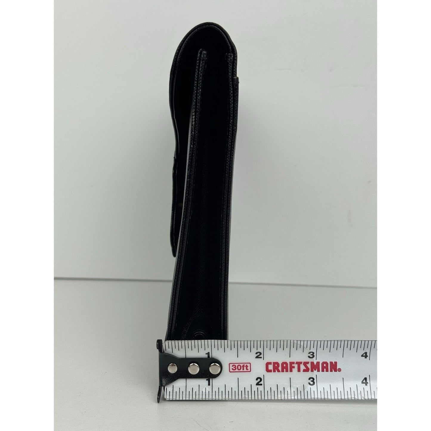 Yves Saint Laurent YSL Black Textured Leather Gold-Tone Flap Clutch Bag C-5