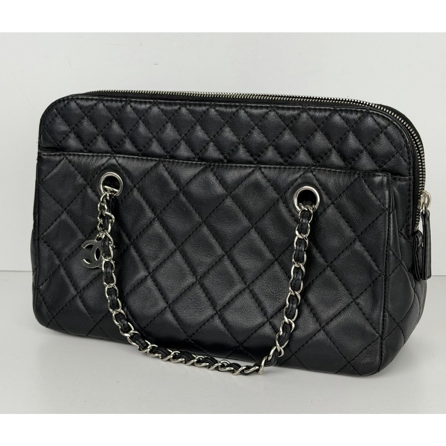 Chanel In The Business Camera Bag Quilted Leather & Silver-Tone Hardware 2011 D8