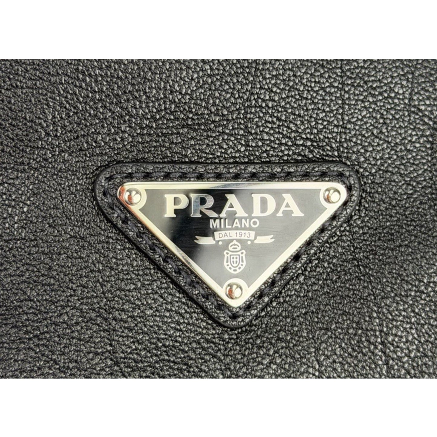 Prada Explore Leather Zip Messenger Bag in Black for Man Silver-Tone Hardware E4