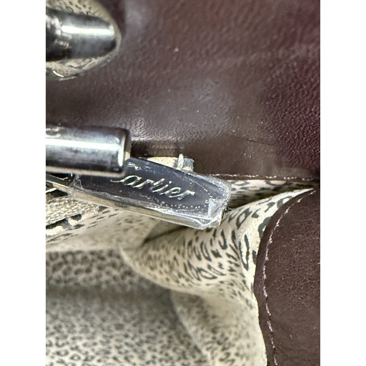 Cartier Panthere Brown Leather Shoulder Bag