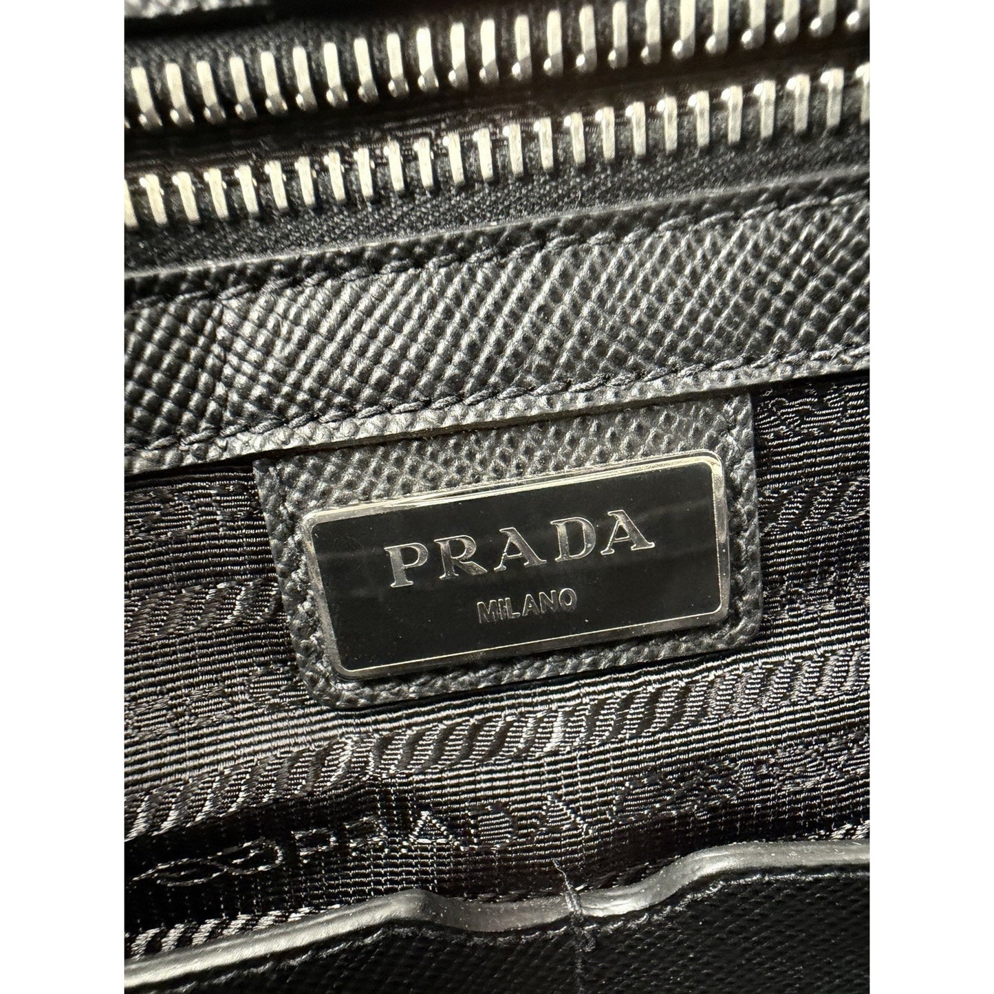 Prada Web Stripe Vertical Tote Bag Large in Black Saffiano Leather S-12