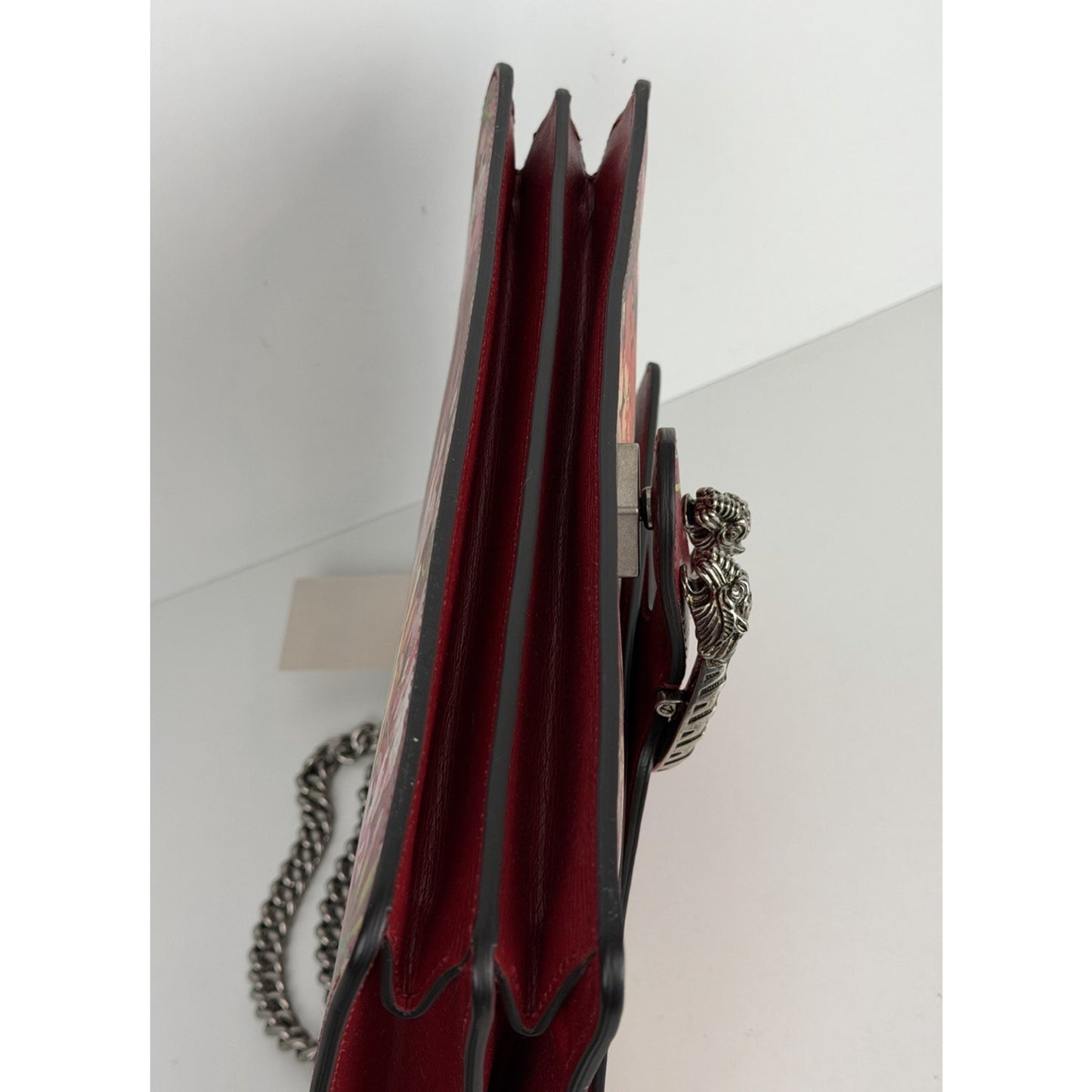 Gucci Dionysus Medium Shoulder Bag Blooms Print in Red Calfskin Leather S16