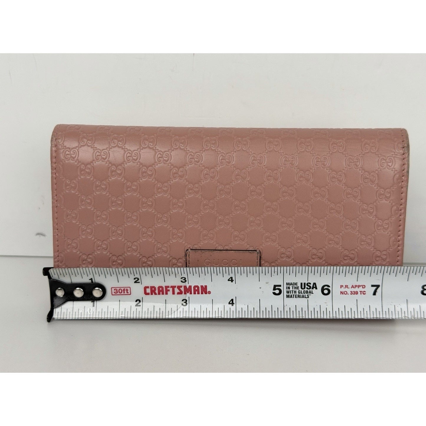 Gucci Microguccissima Continental Bifold Flap Wallet in Pink Leather