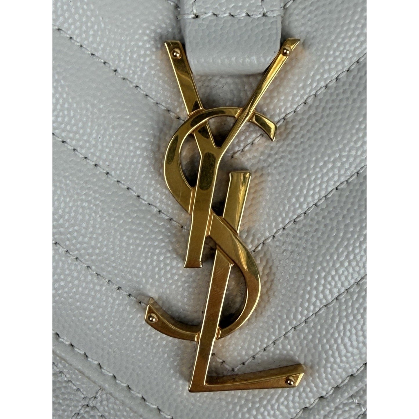 Saint Laurent Matelasse Grain De Poudre Envelope Bag Medium Chevron Quilting E2