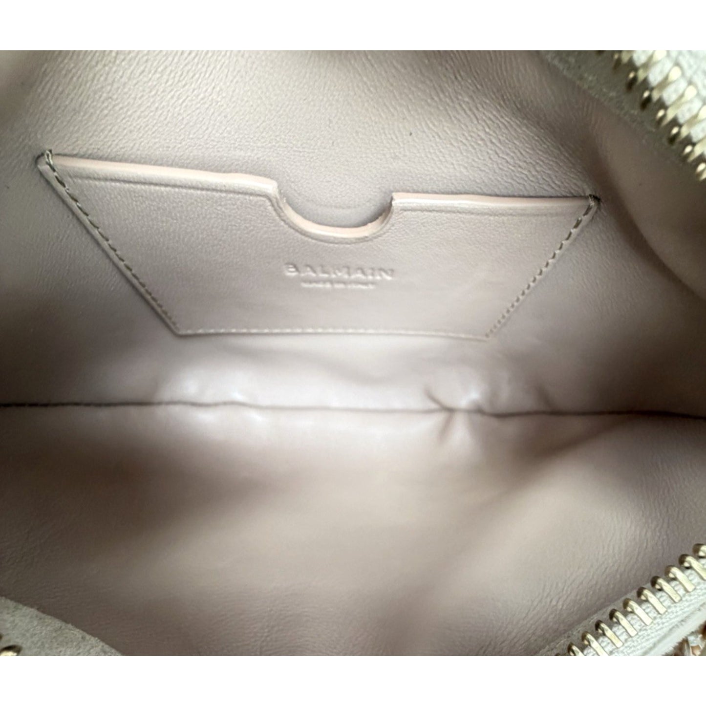 Balmain Ebene Mini Bag with Resin Top-Handle Beaded with Shell Embellishments E5