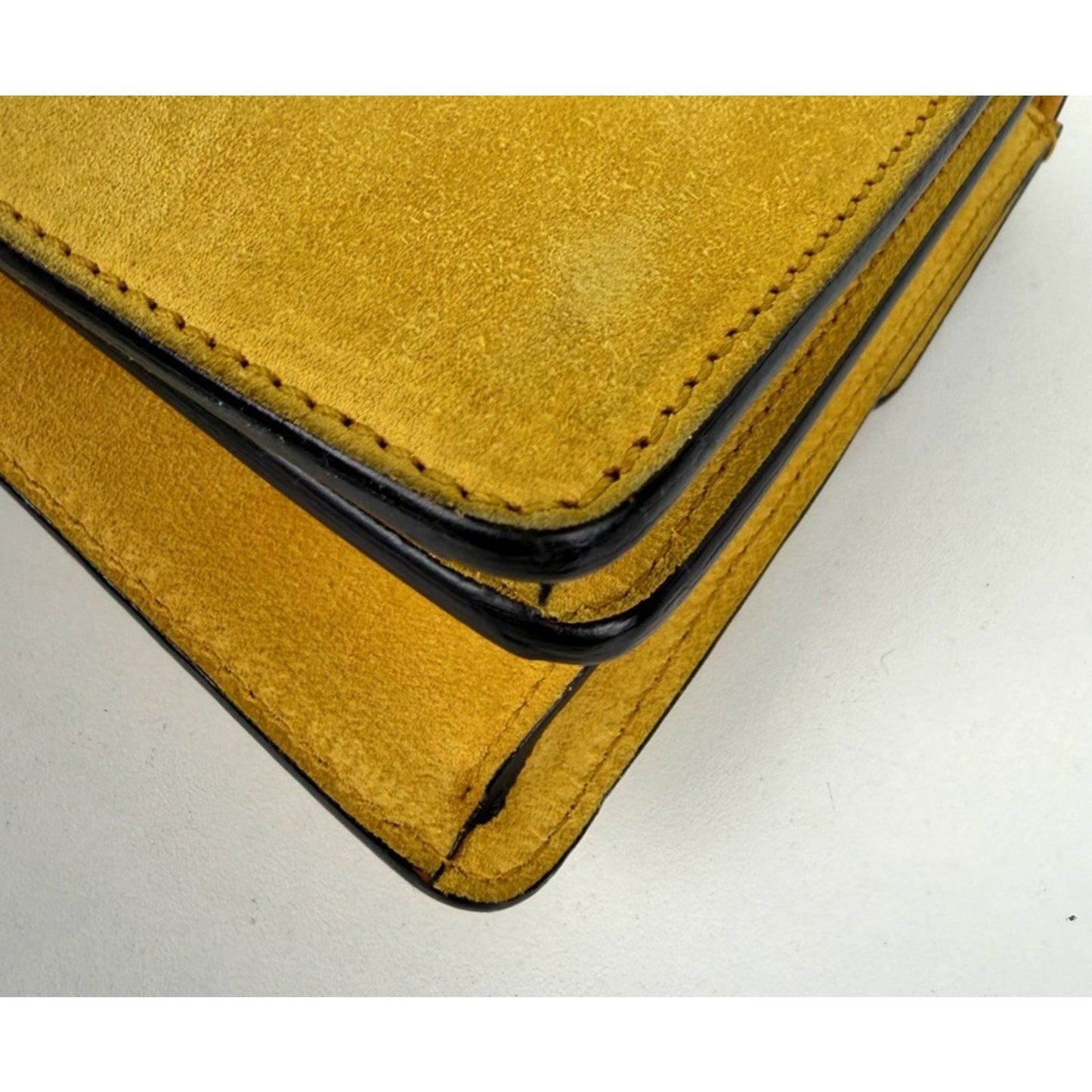 Gucci Small Suede Dionysus Yellow Shoulder Bag S-09