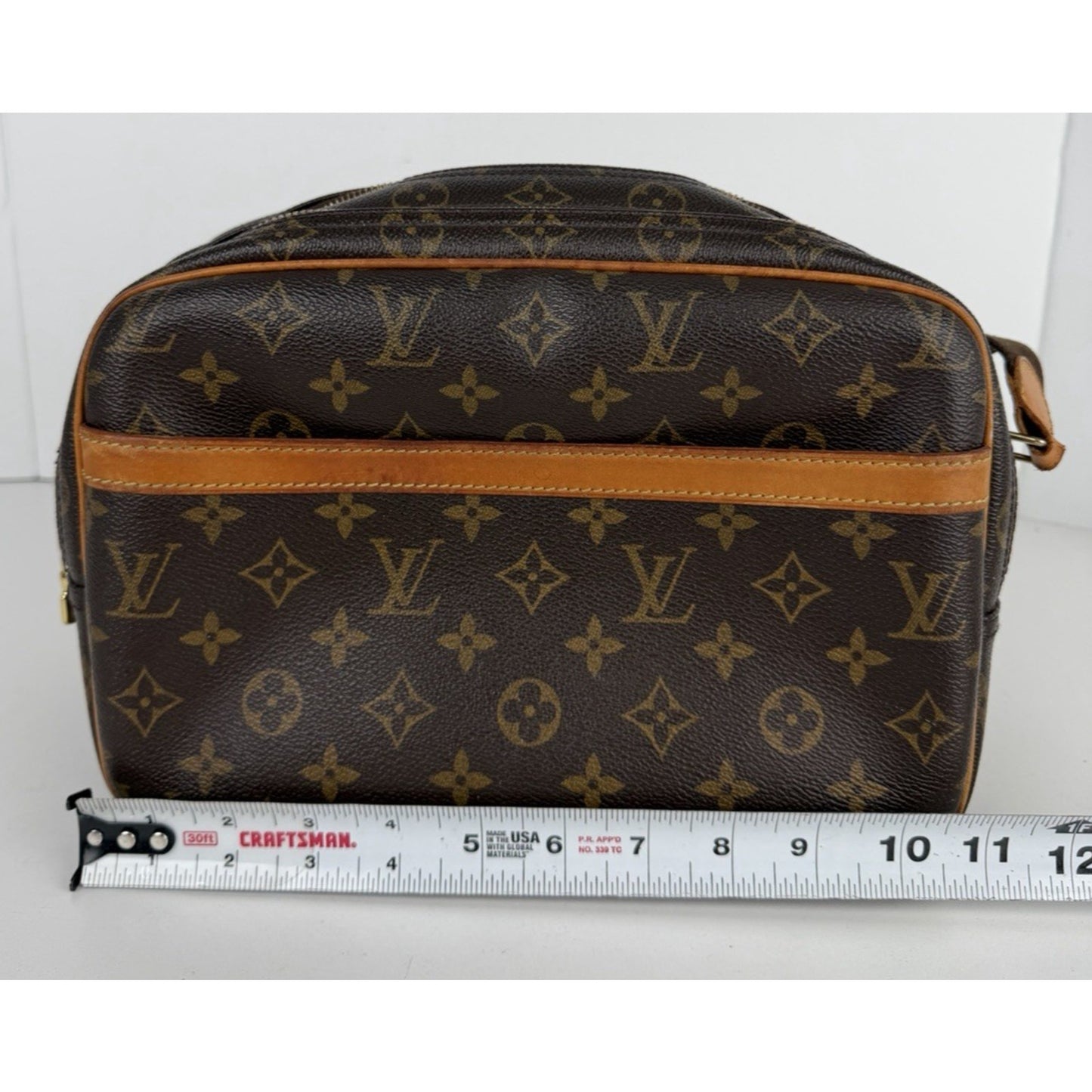 Louis Vuitton Monogram Reporter PM Crossbody Bag in Brown Coated Canvas 2004 S13