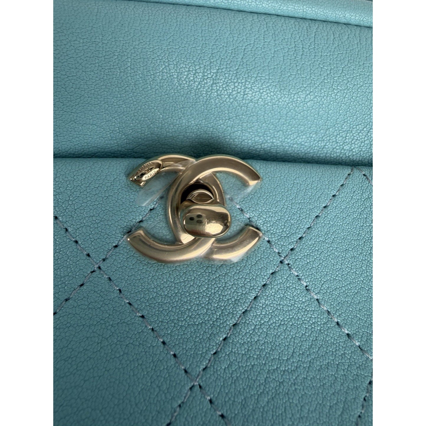 Chanel Casual Trip Camera Case Bag Small in Tiffany Blue Goatskin 2018-2019 D4