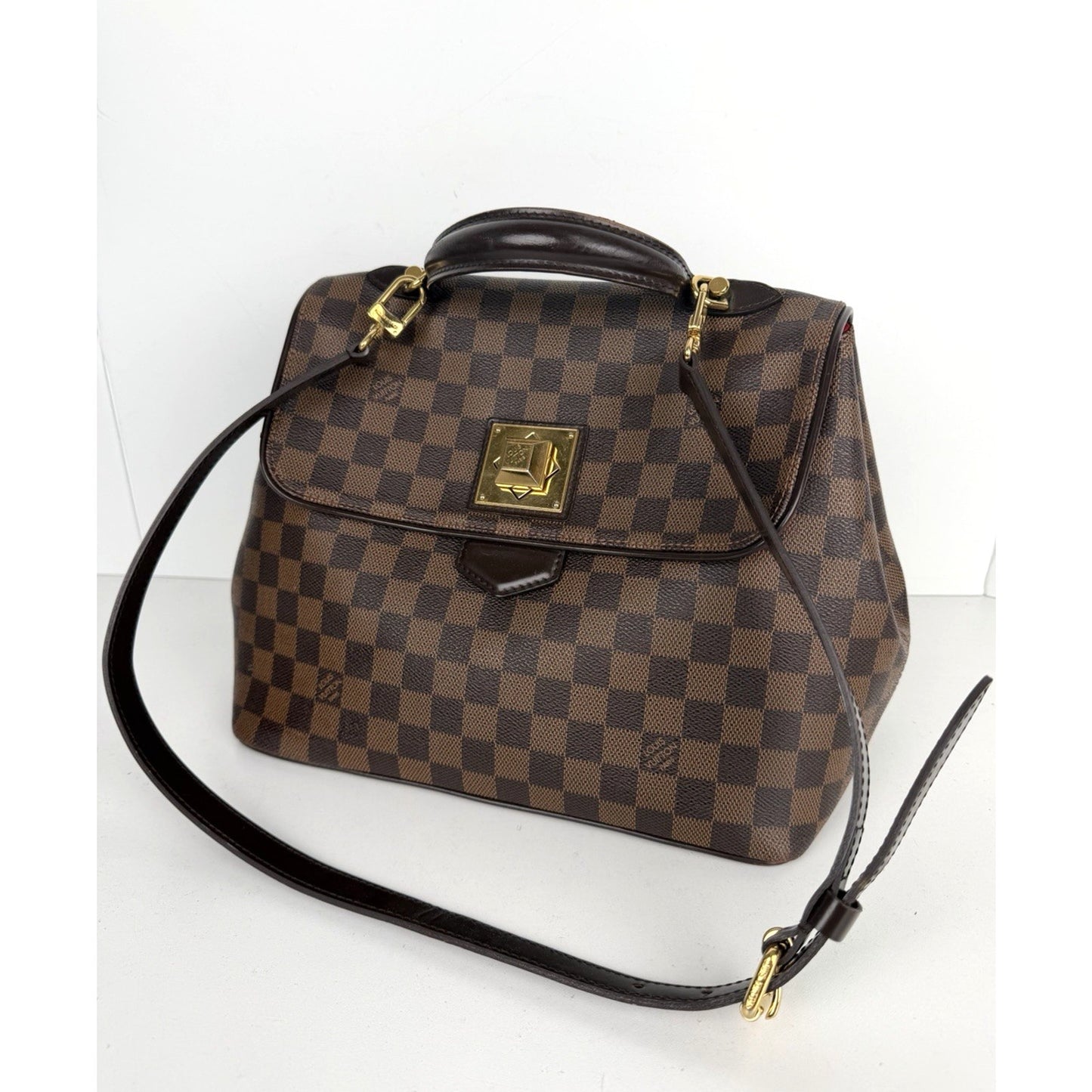 Louis Vuitton Bergamo MM Bag in Damier Ebene Coated Canvas 2012 E-6