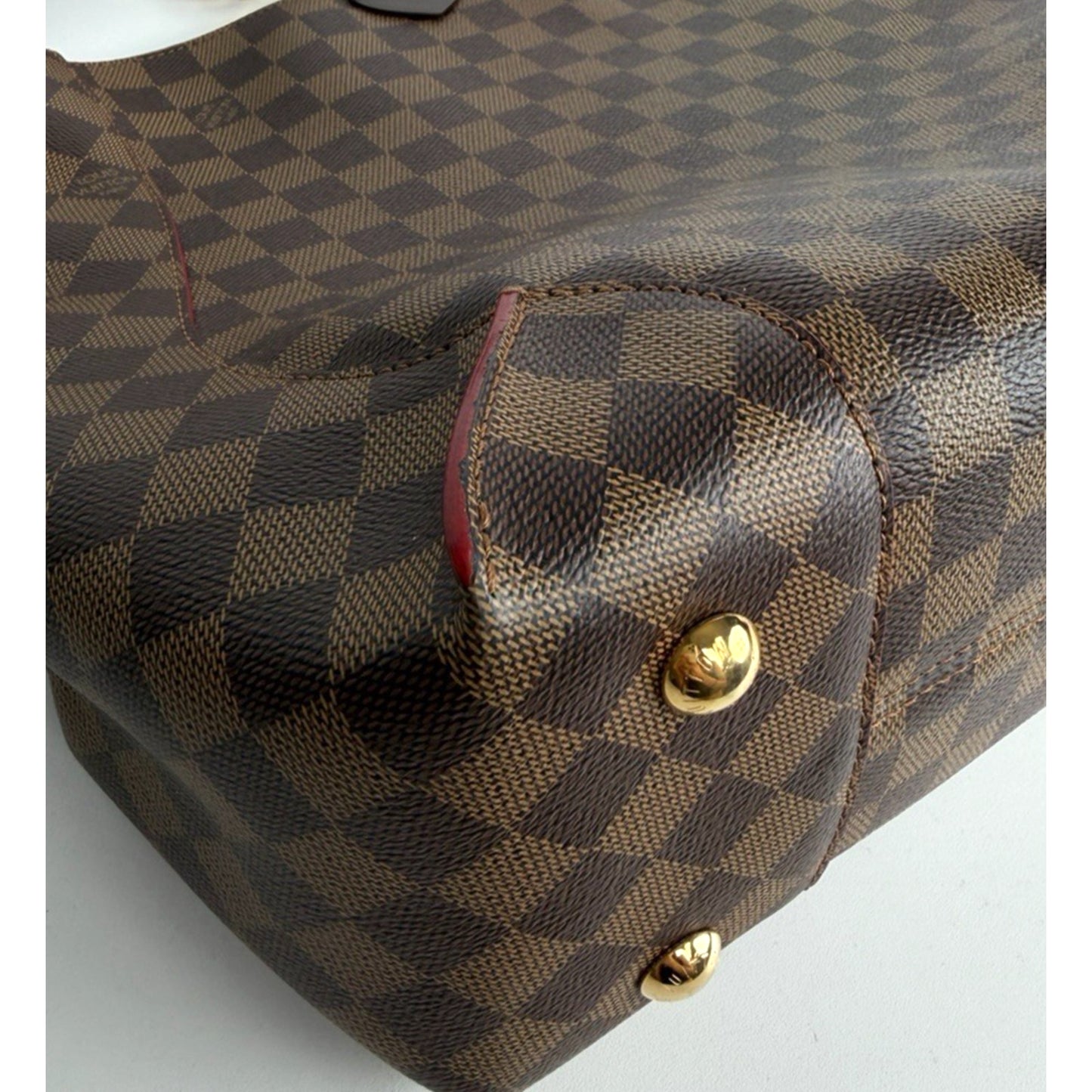 Louis Vuitton Caissa Hobo Bag in Damier Ebene Coated Canvas 2015 D6