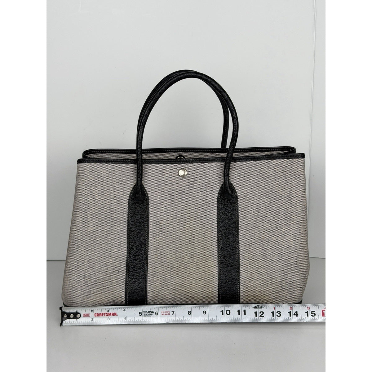 Hermes Toile and Buffalo Leather Garden Party 36 Tote Bag B-9