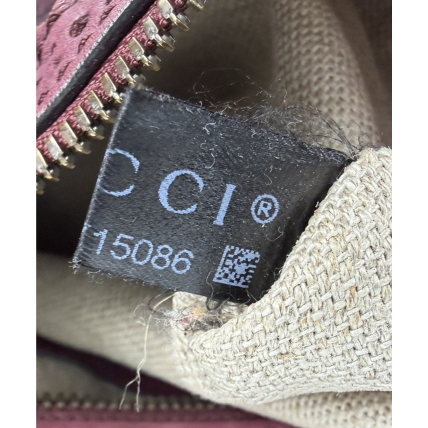 Gucci Duilio Brogue Boston Bag in Burgundy Microguccissima Embossed Leather S-16
