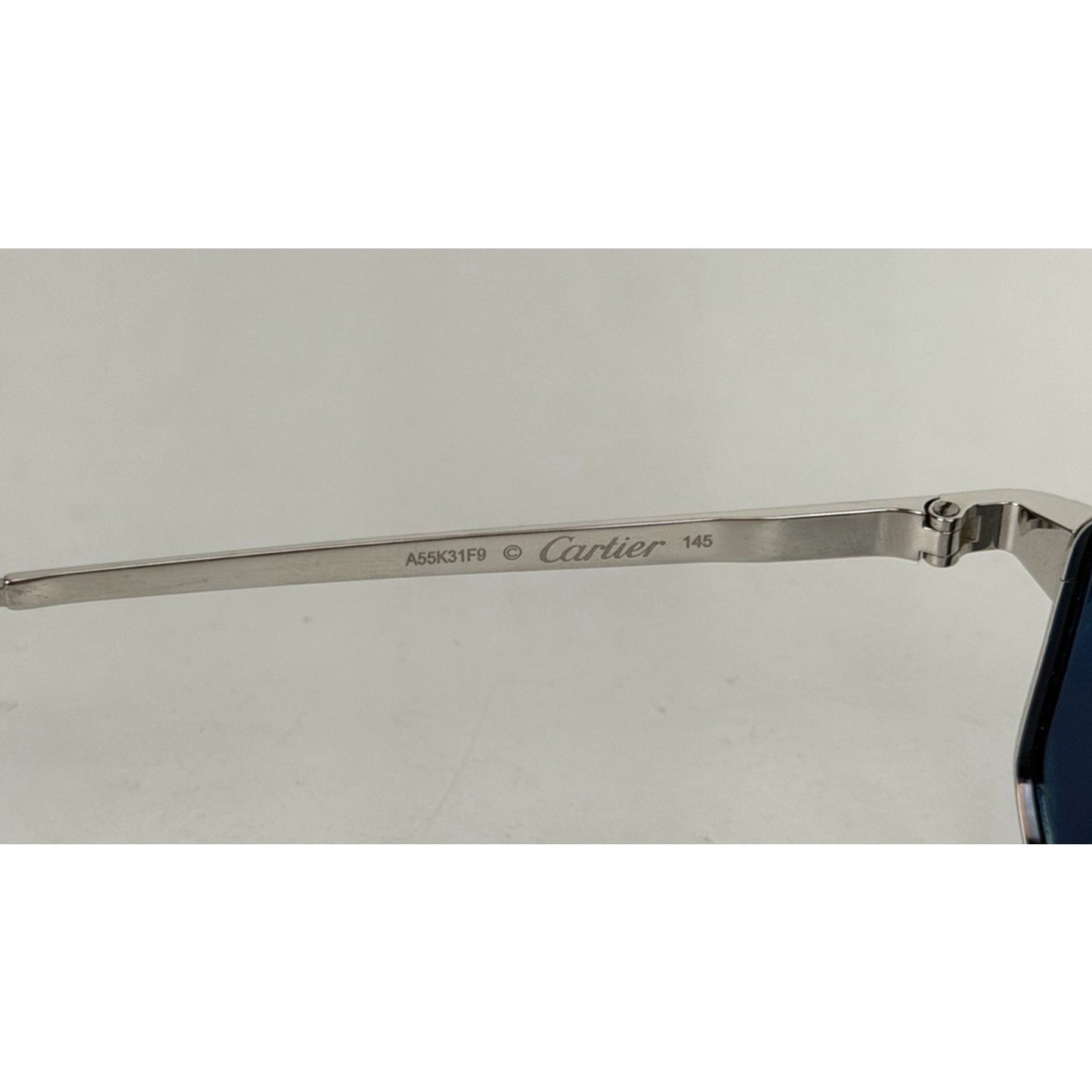 Cartier Santos de Cartier Aviator-Style Sunglasses Dark Blue Lense K1