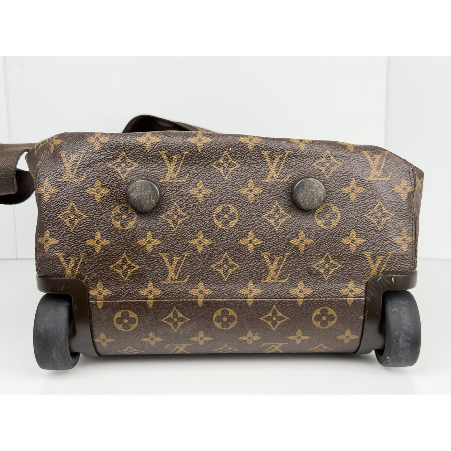 Louis Vuitton Horizon Soft 55 Rolling Duffle Bag in Brown Monogram Canvas 2019