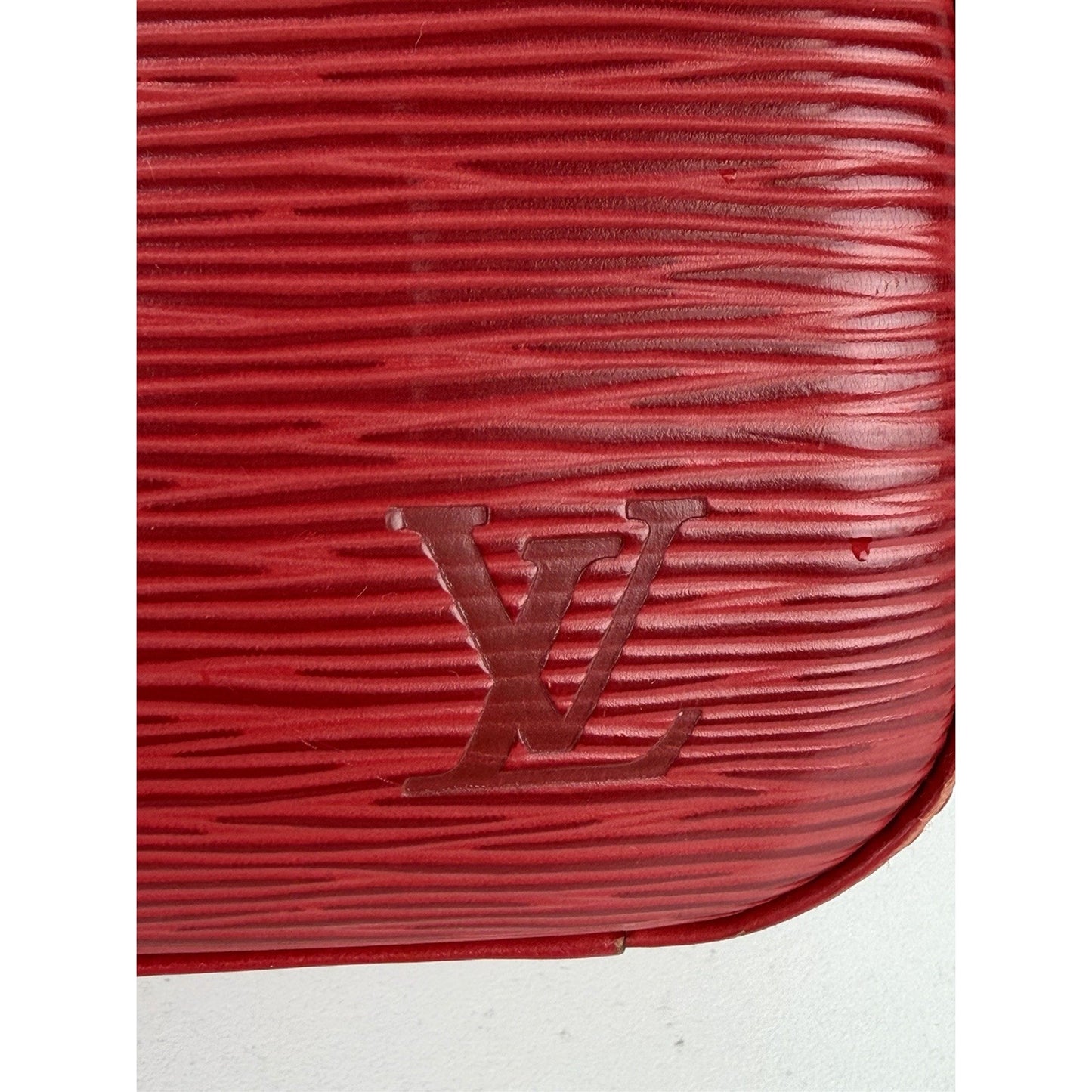Louis Vuitton Jasmin Top Handle Bag Vintage Castilian Red Epi Leather 1998 S-10