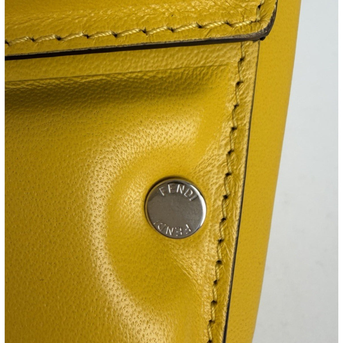 Fendi Baguette Soft Trunk Crossbody Bag in Yellow By Kim Jones S-10