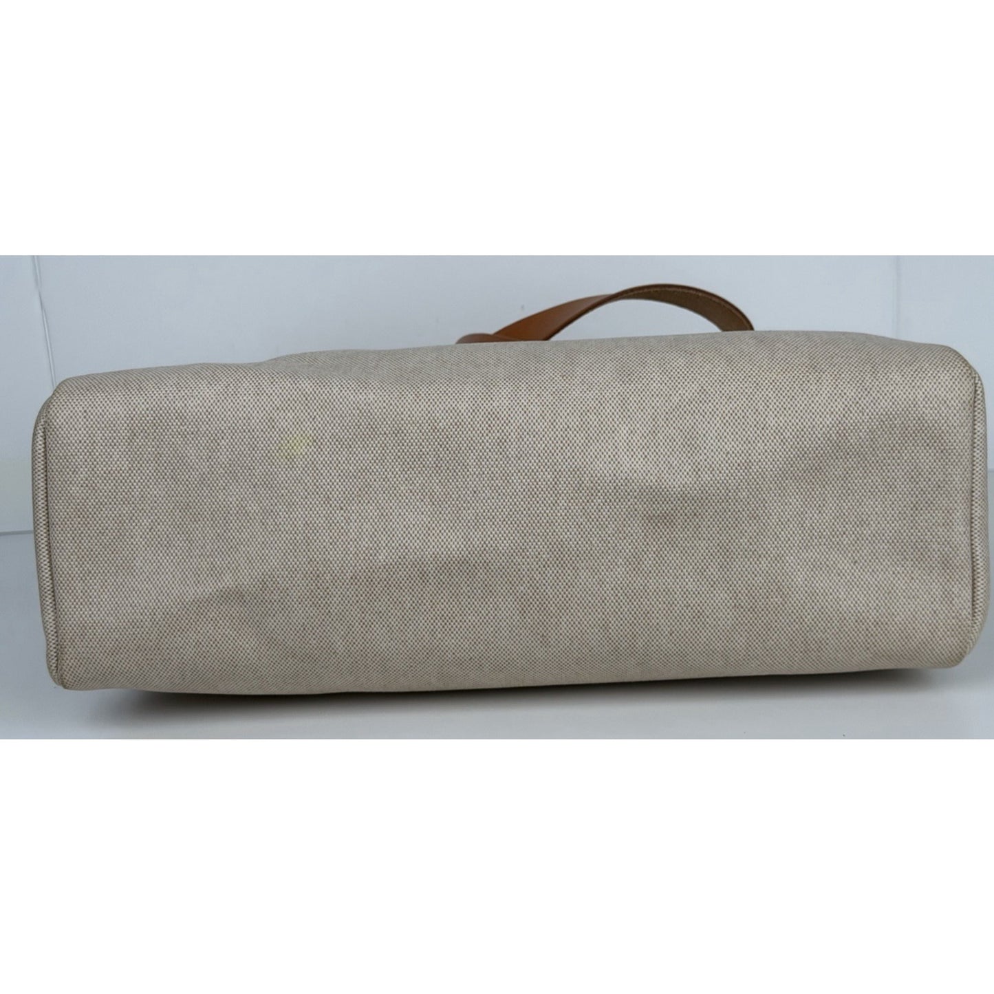 Hermes Herbag 39 (MM) in Beige and Brown Canvas and Leather 2001 C1