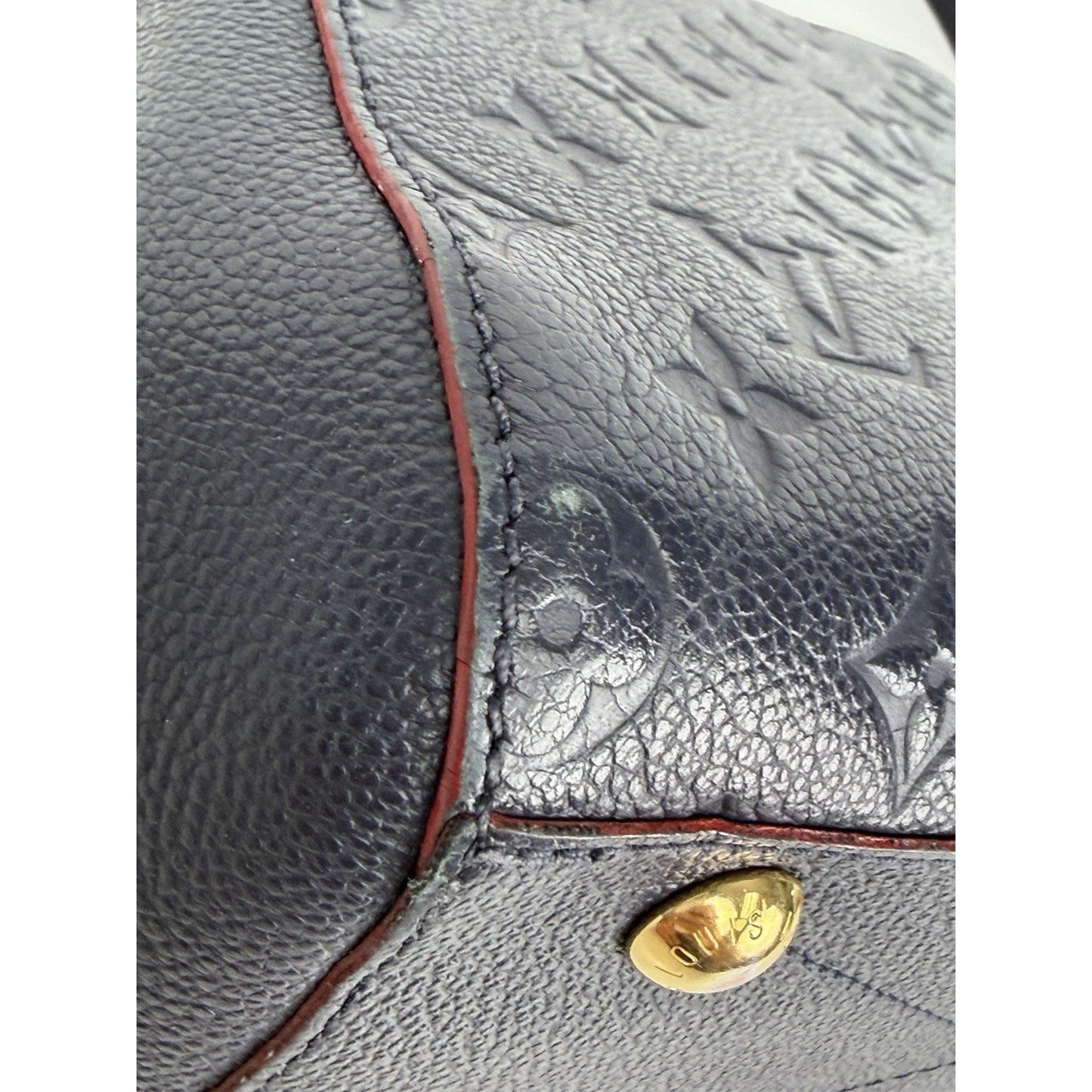 Louis Vuitton Monogram Empreinte Montaigne BB Handbag Marine and Rouge 2018 C2