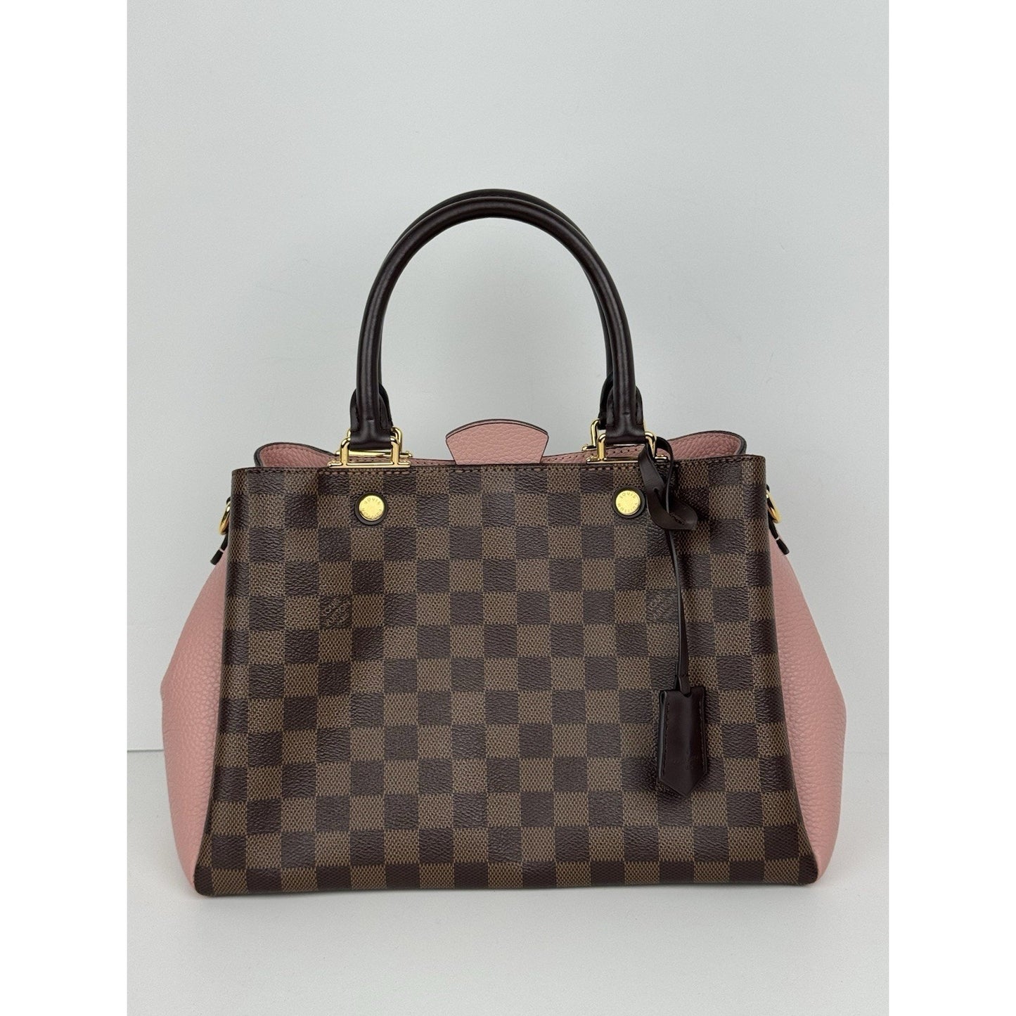 Louis Vuitton Damier Ebene Taurillon Brittany Magnolia Handbag