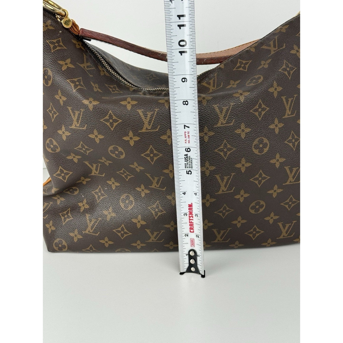 Louis Vuitton Sully Brown Monogram Canvas Hobo Bag