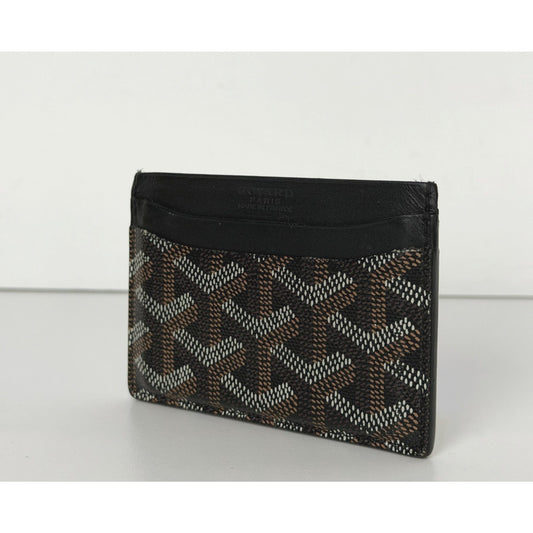 Goyard Saint Sulpice Card Holder Wallet in Goyardine Coated Canvas and Leather