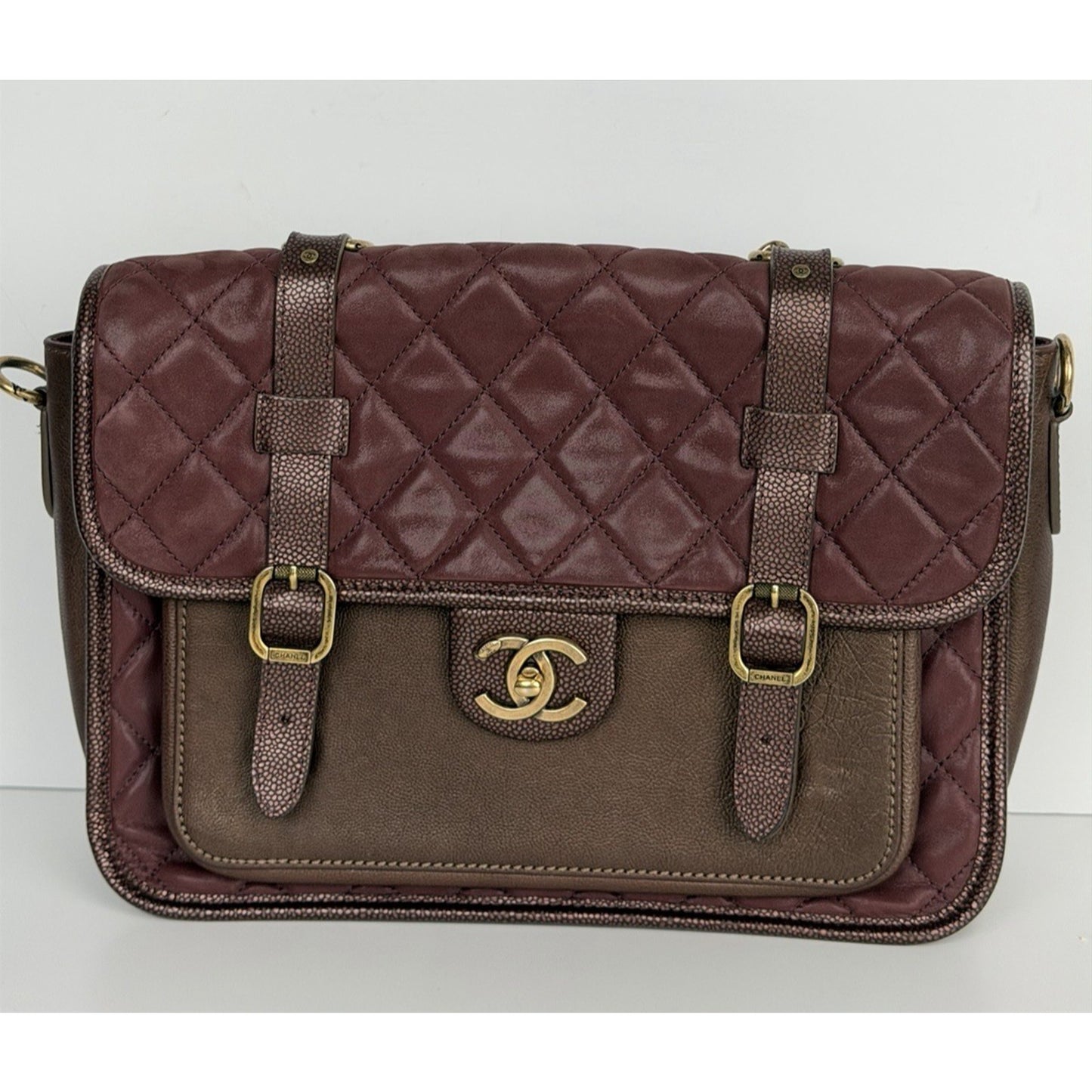 Chanel Paris-Bombay Back to School Messenger Bag Iridescent Burgundy 2012-2013D4