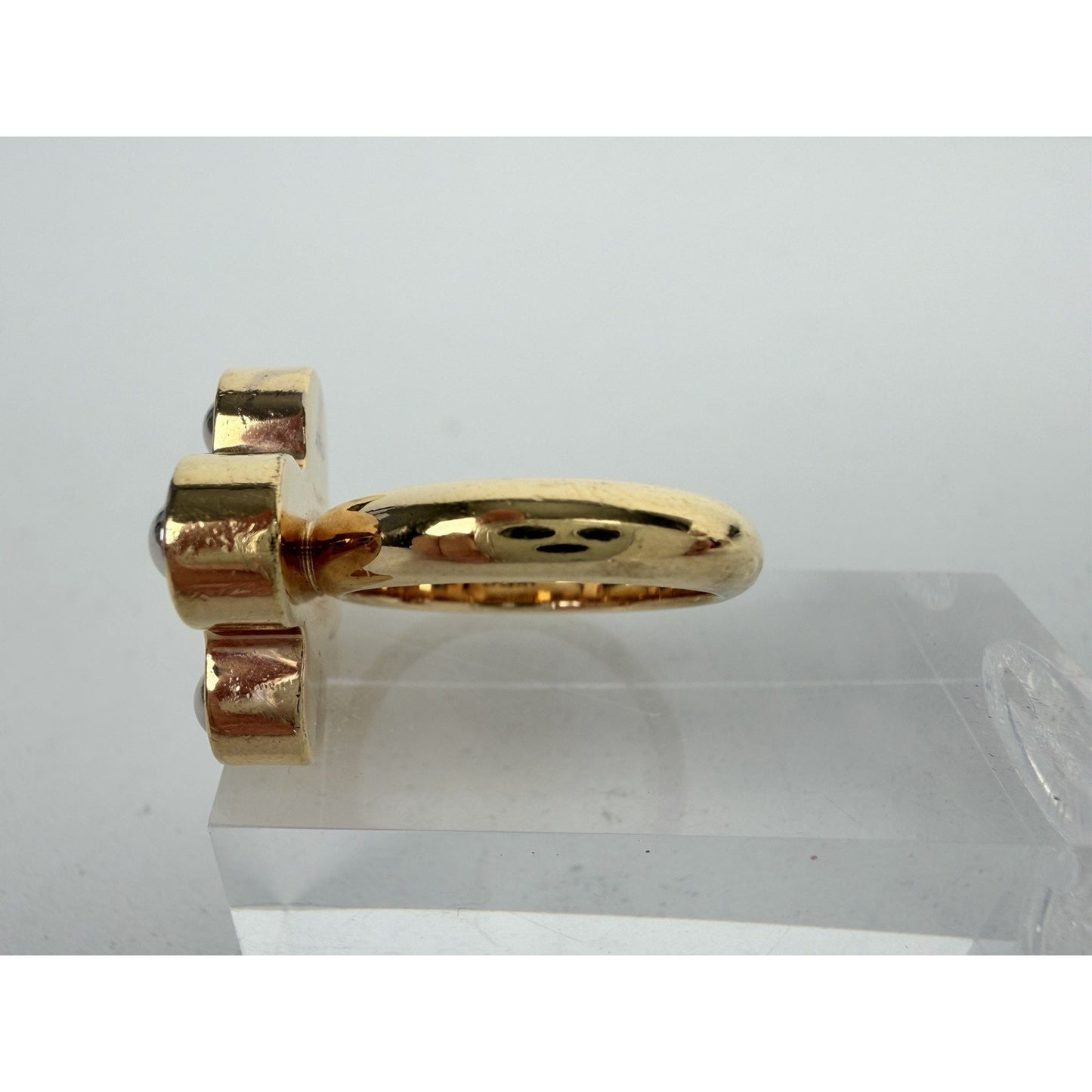 Louis Vuitton Love Letters Flower Ring in Gold-Tone Metal Size 6.25