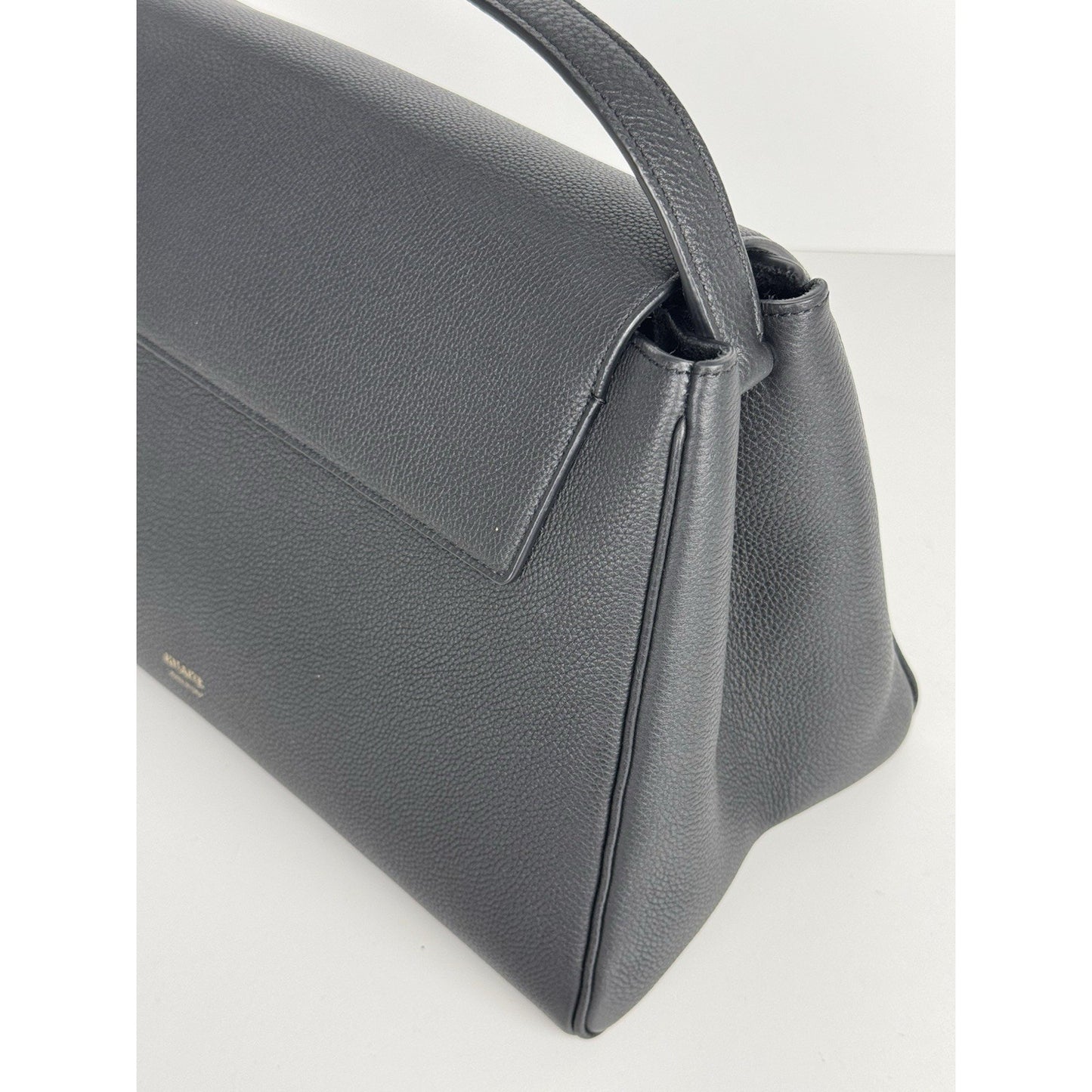Khaite Audrey Shoulder Bag in Black Grained Leather D-9