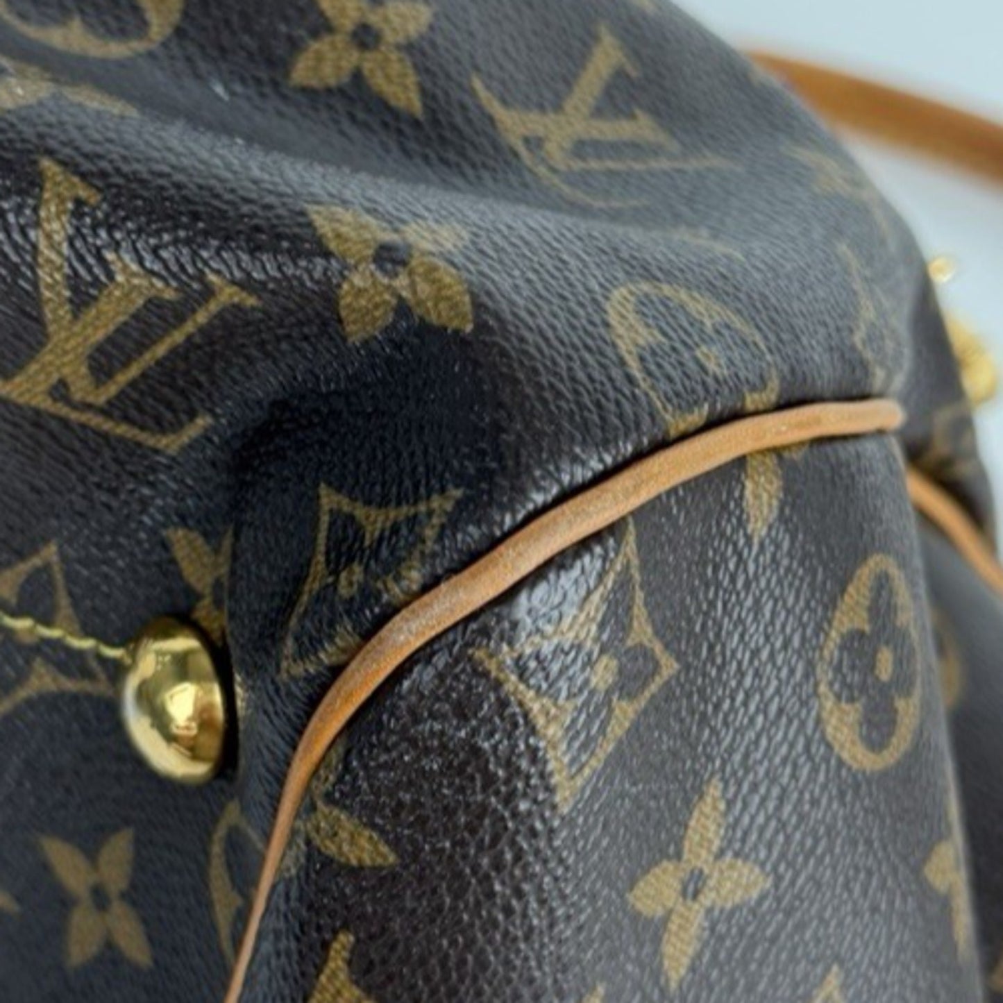 Louis Vuitton Tivoli Bag GM Monogram Brown Coated Canvas & Leather Trim 2015 S10