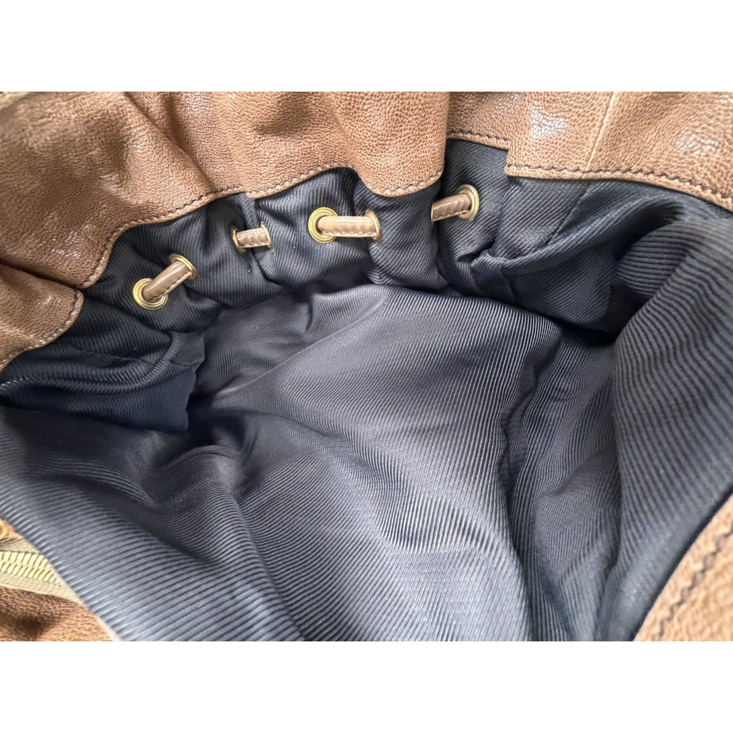 Louis Vuitton Irene Coco Bag in Brown Suede with Patent Leather Trim 2009 S09