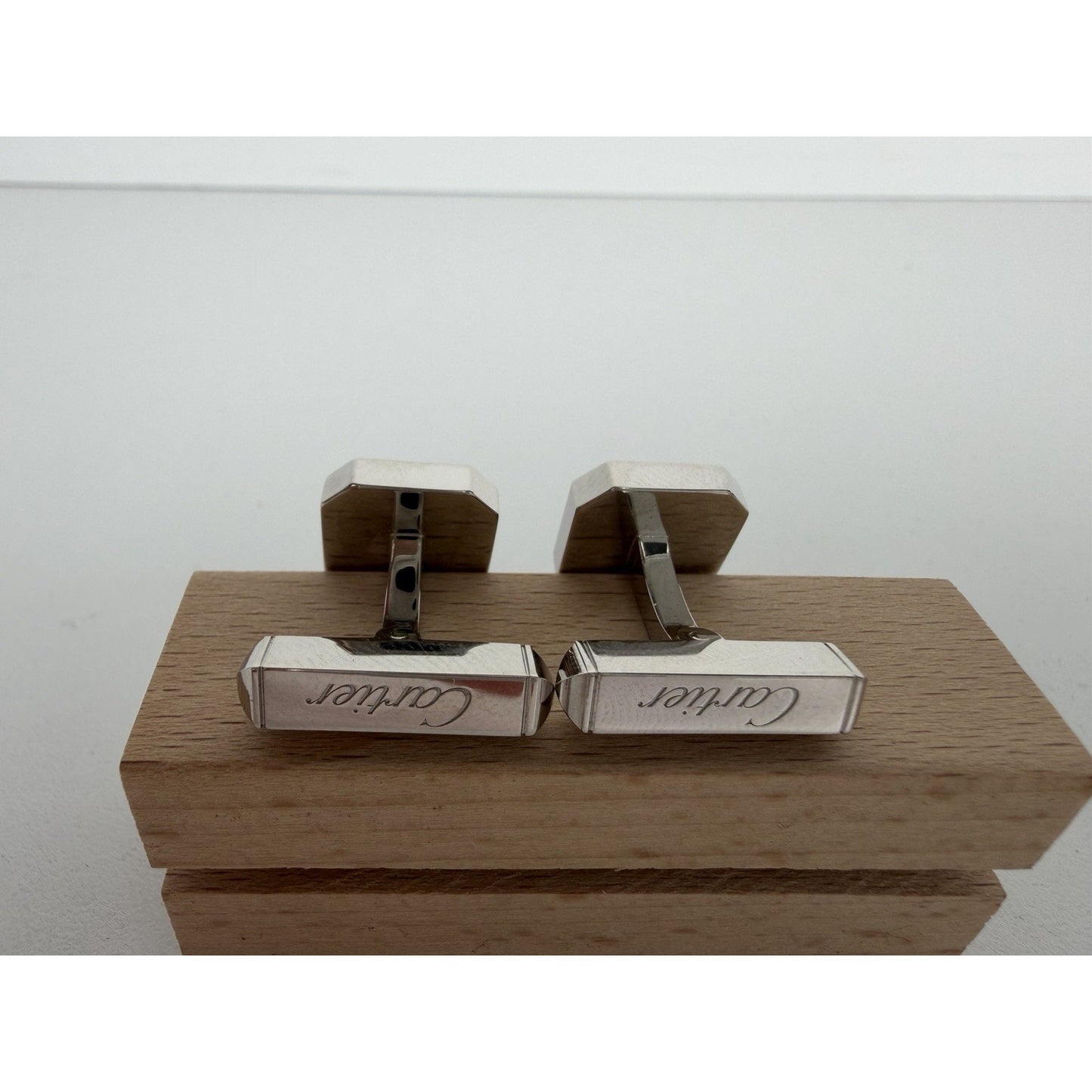 Cartier Santos de Cartier Cufflinks with White Pearl