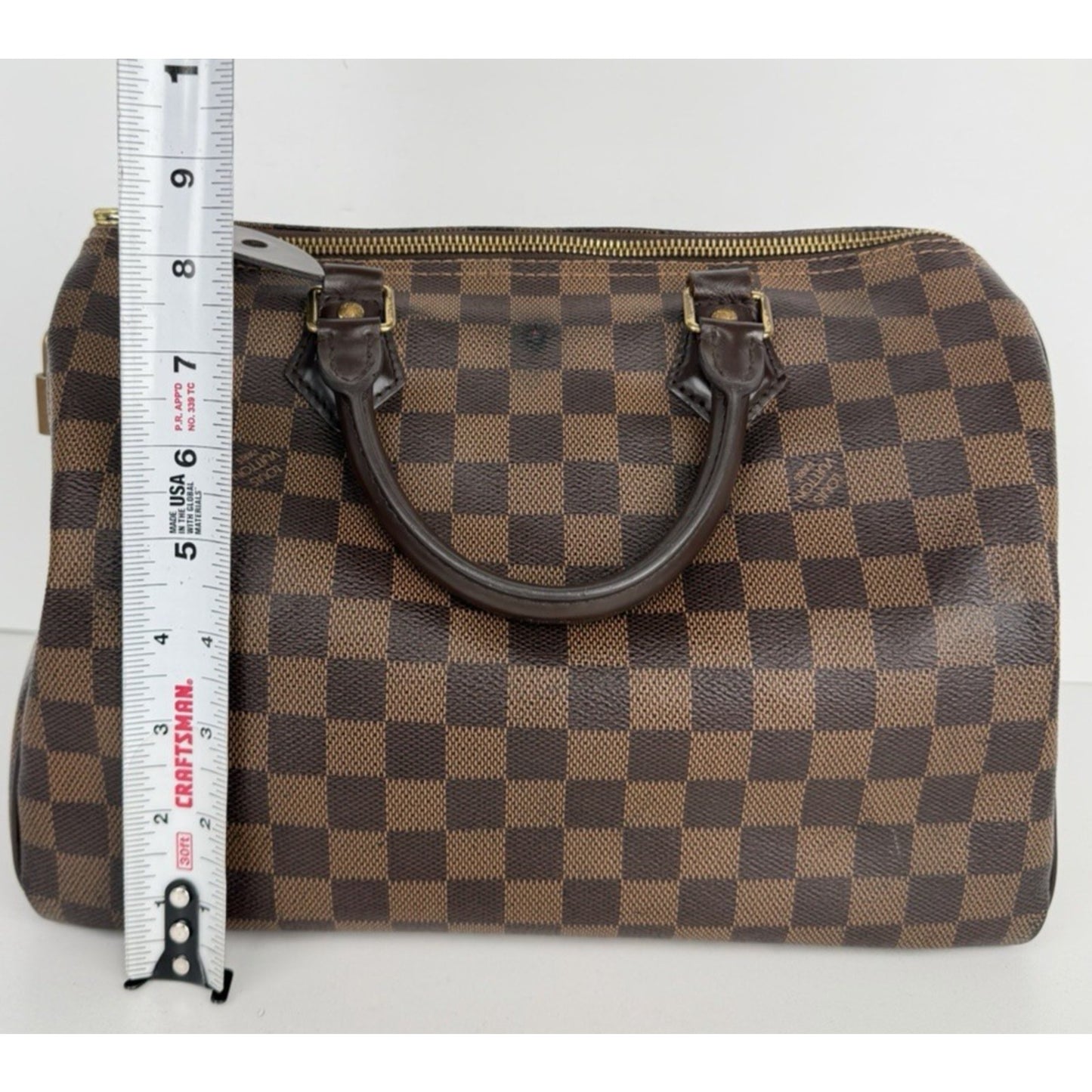 Louis Vuitton Speedy 30 Bag in Damier Ebene Coated Canvas 2018 S-08