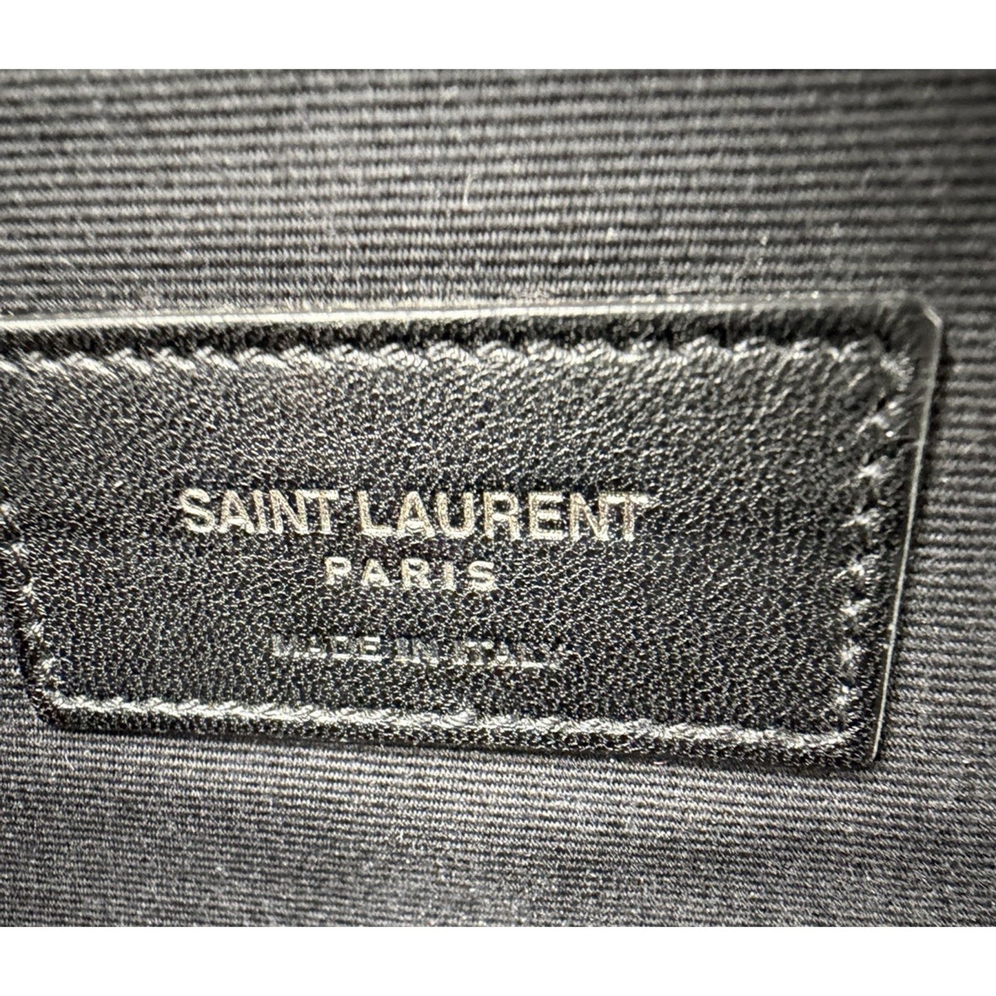 Saint Laurent Black Leather Clutch Bag or iPad Case S11