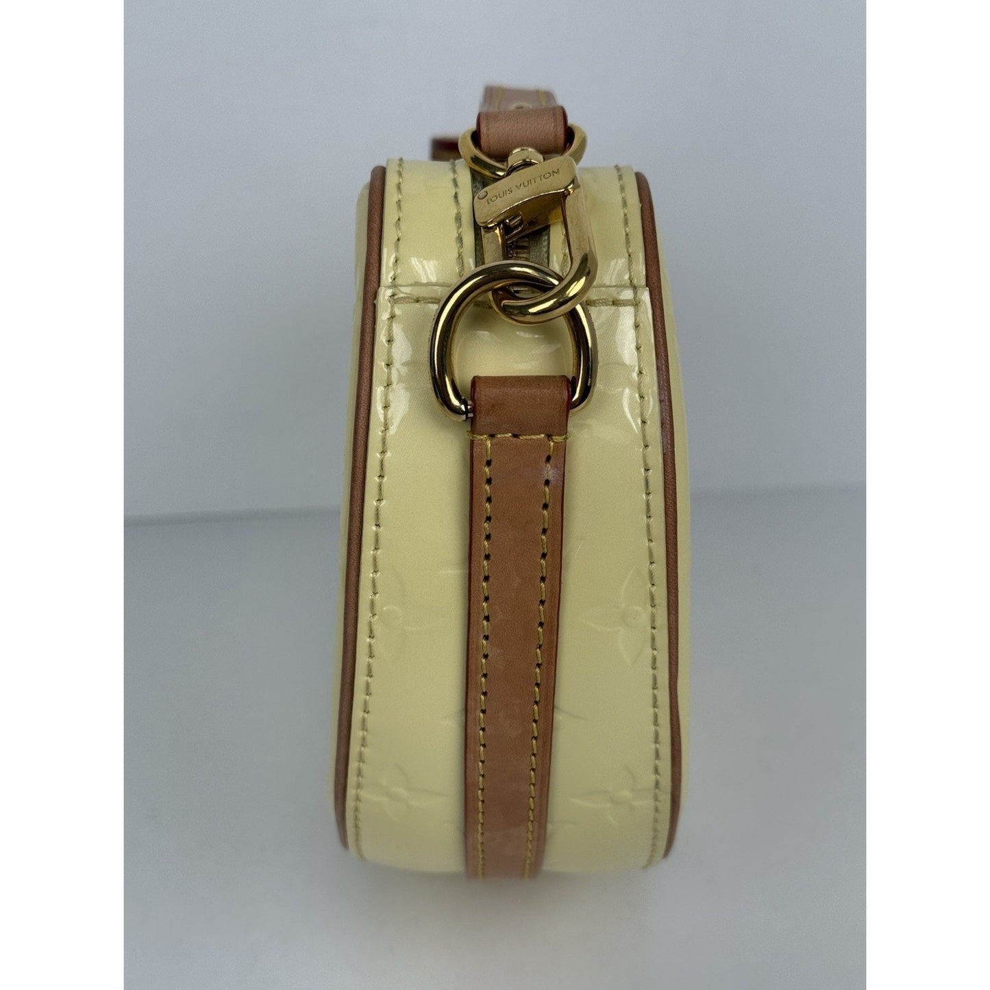 Louis Vuitton Croissant Handbag Monogram Vernis PM Yellow B-7