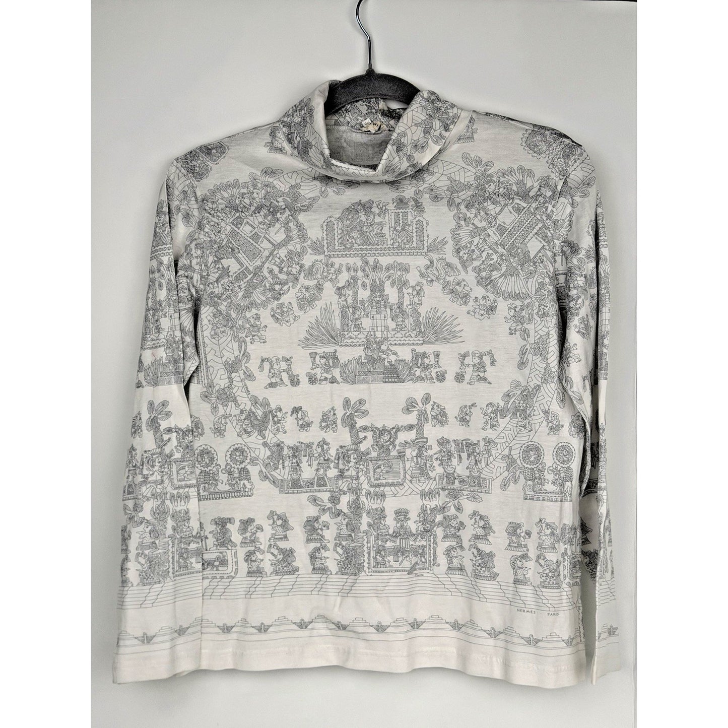 Hermes Astres et Soleils Long-Sleeve 100% Cotton Size M