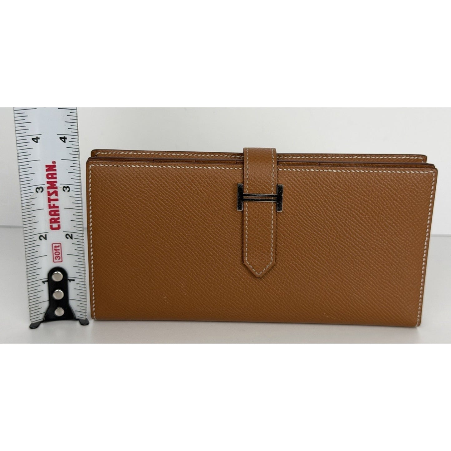 Hermes Bearn Long Bifold Wallet in Brown Epsom Leather 2022