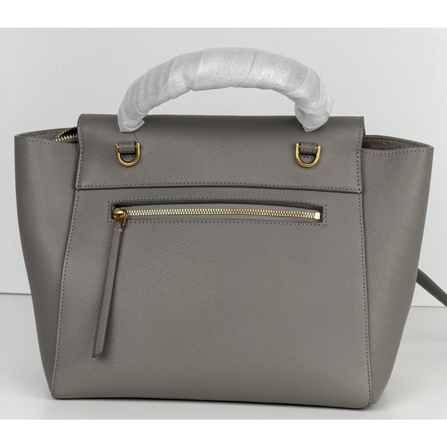Celine Belt Micro Bag in Grey Grained Calfskin Leather by Phoebe Philo S-07