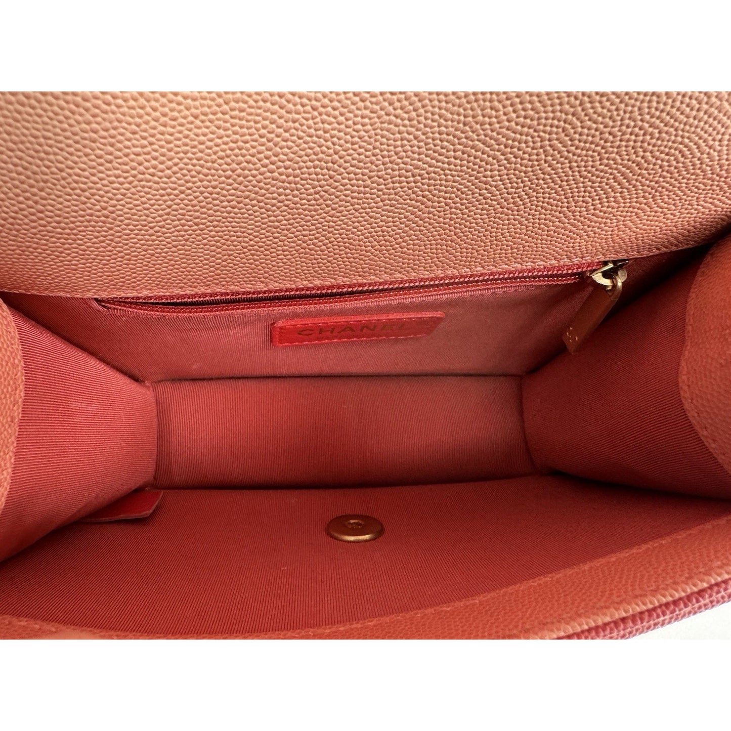 Chanel Caviar Quilted Sunset On The Sea Waist Bag – Coral with Gold Hardware C-1