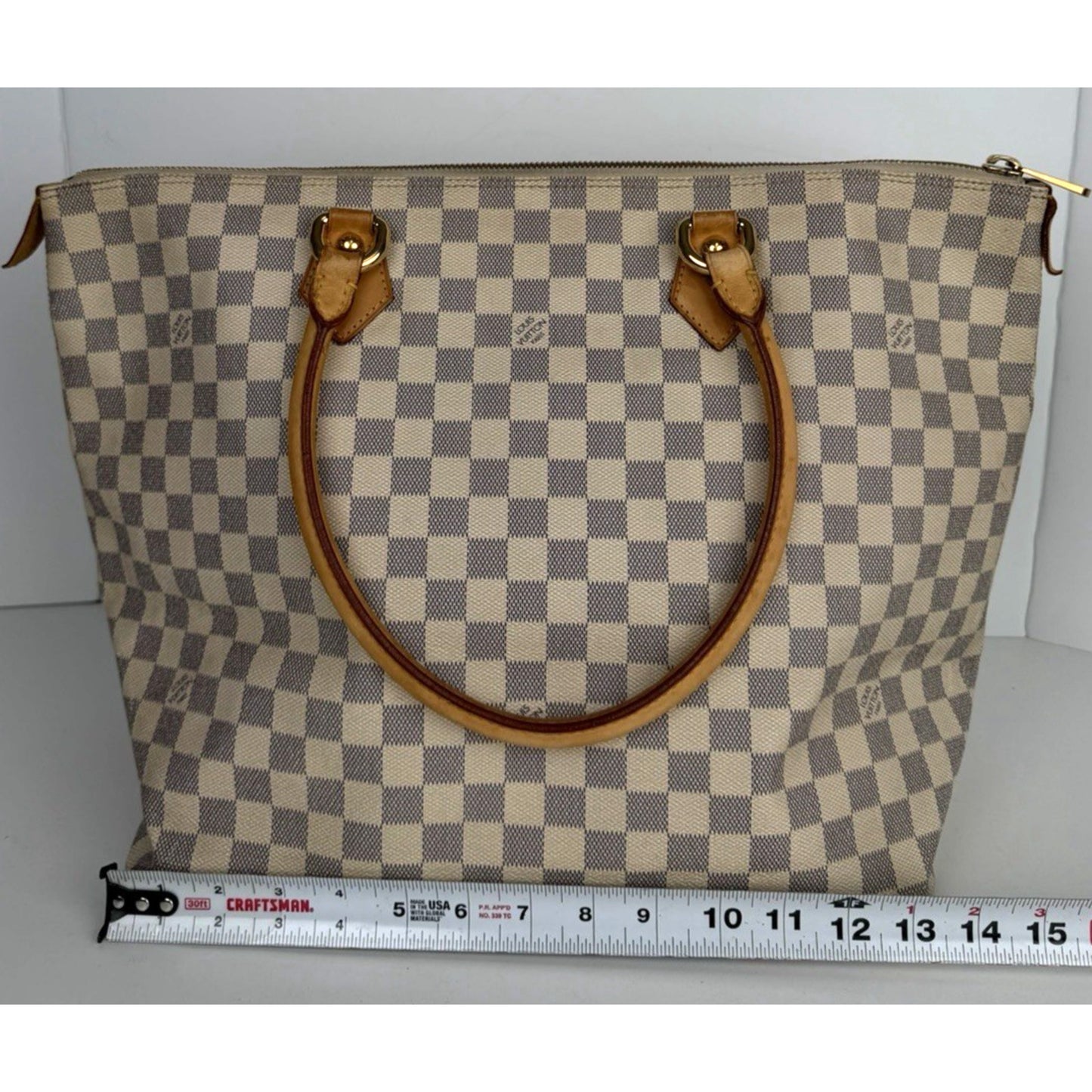 Louis Vuitton Saleya MM Tote Bag in Damier Azur Coated Canvas 2008 S