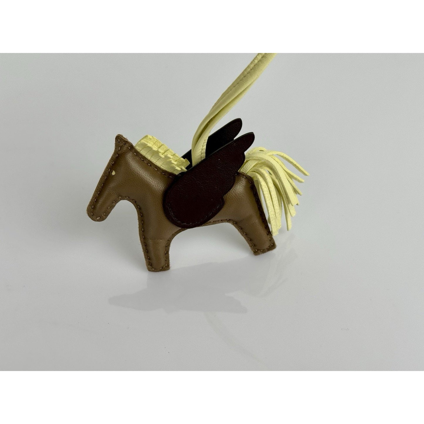 Hermes Rodeo Pegase PM Bag Charm in Brown Leather