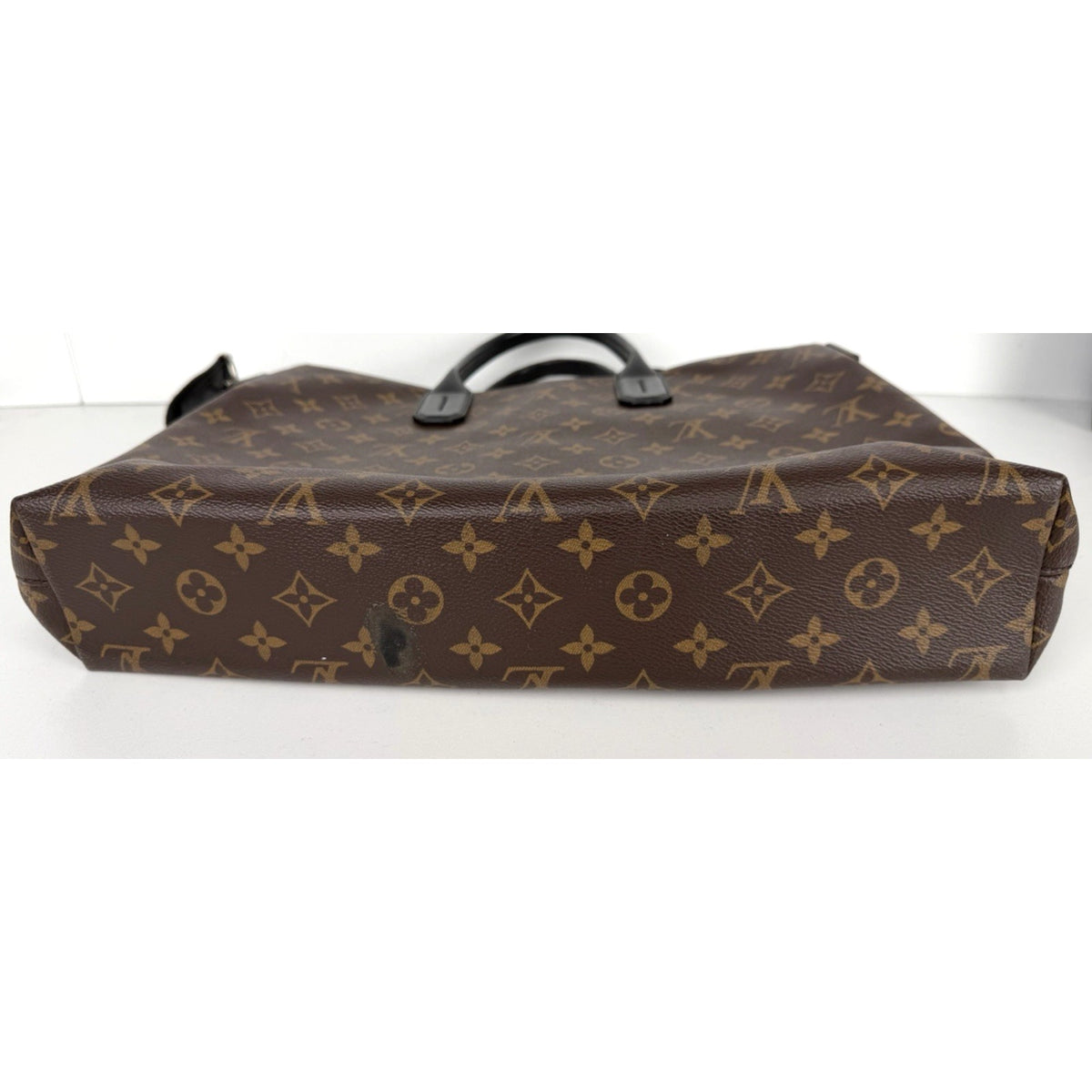 Louis Vuitton Macassar Briefcase in Brown LV Monogram Coated Canvas 2015 S-21