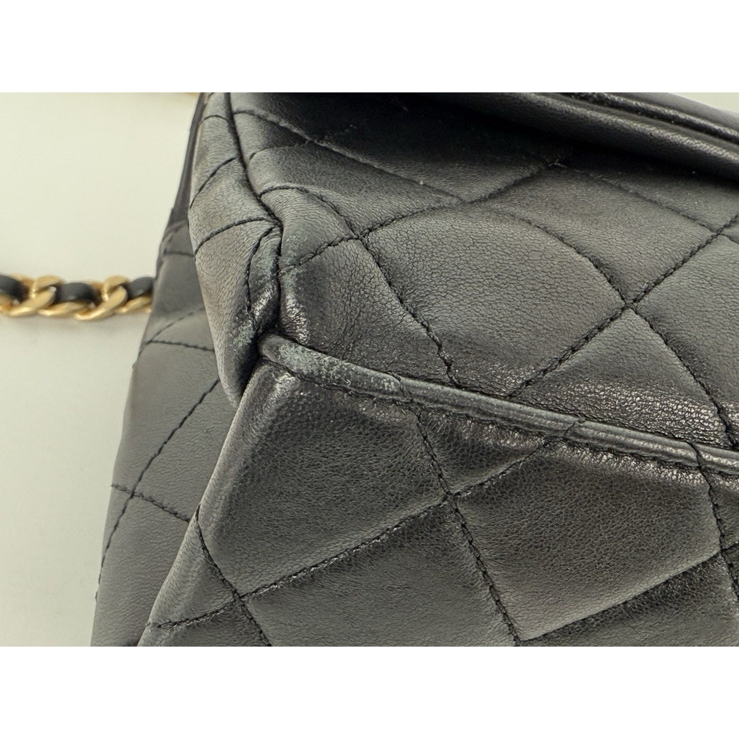 Chanel Timeless Classic Flap Medium Quilted Leather Shoulder Bag Black with Gold