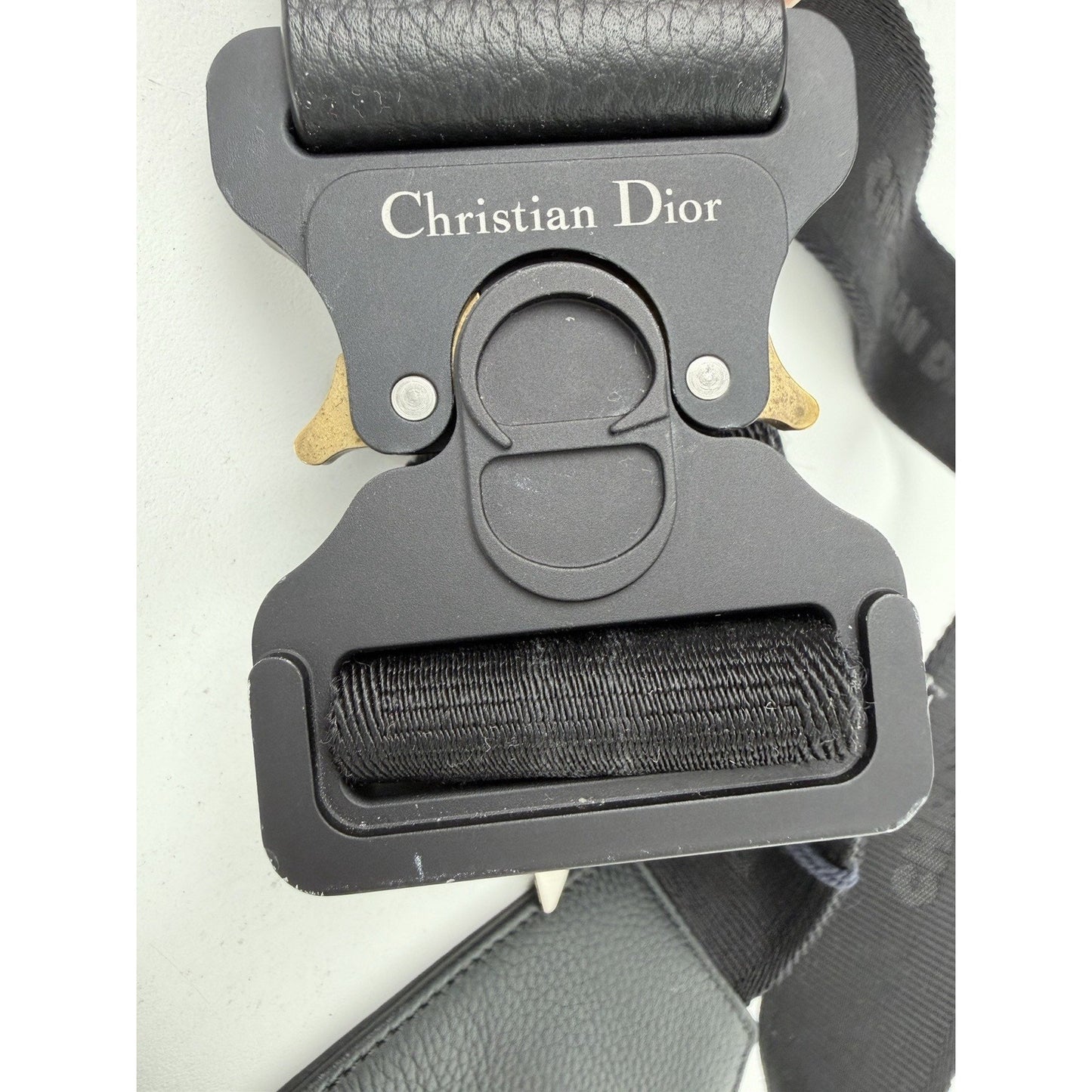 Christian Dior Saddle Bag in Black Grained Calfskin Leather 2021 D3
