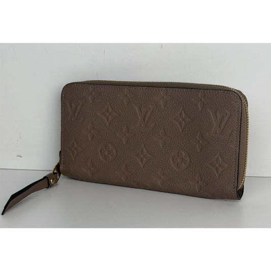 Louis Vuutton Zippy Wallet Beige Empreinte Leather & Monogram Pattern 2017 K1