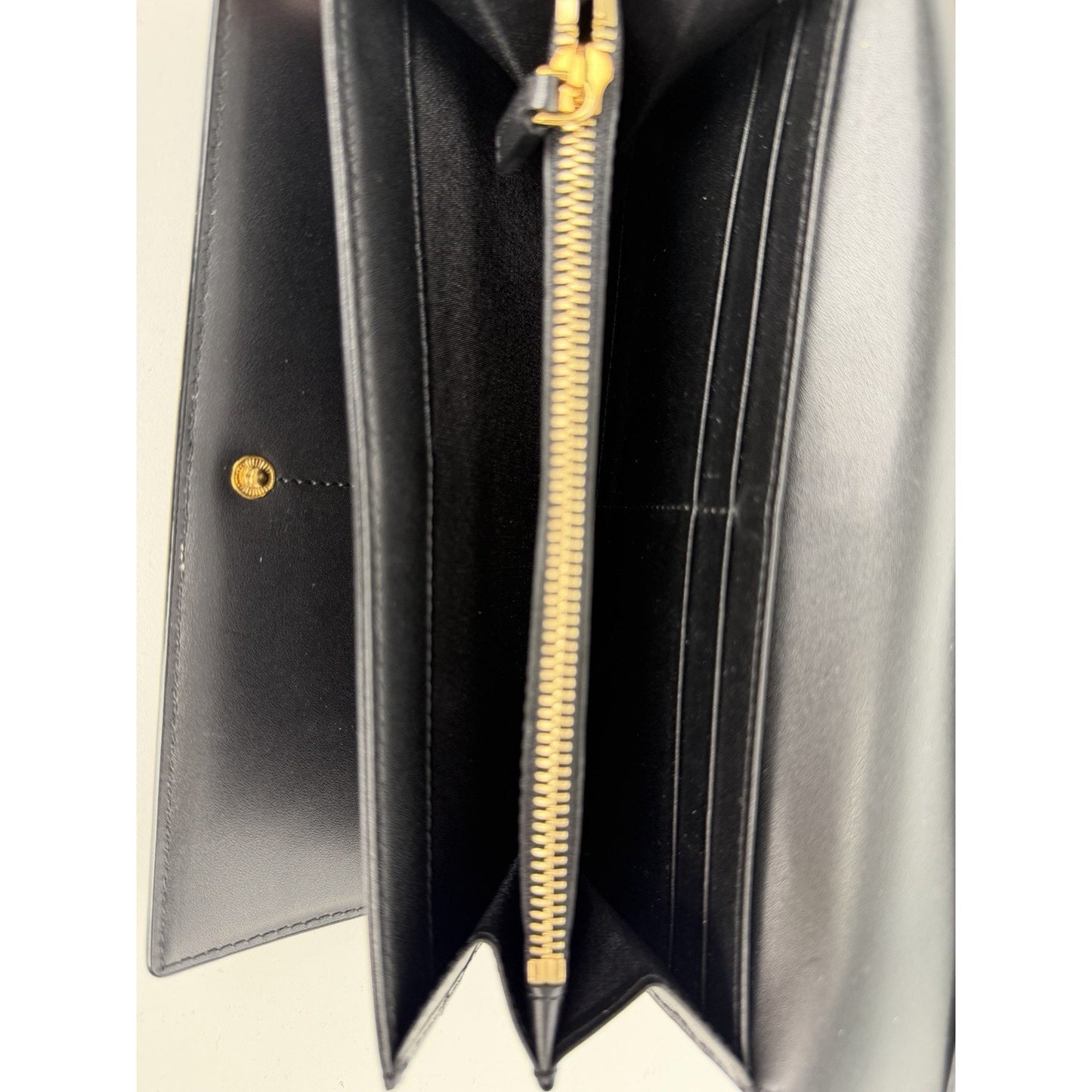 MCM Leather Trifold Continental Wallet in Black